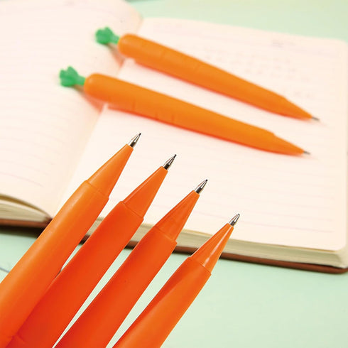 4 Pcs Mechanical Pencils 0.5mm Cute Carrot Mechanical Pencil Kawaii Cartoon Carrot Pencils Office School Pencil for Kids Students Girls Women Boys...