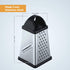 Jean-Patrique Stainless Steel Cheese Grater with Handle - Four-Sided Box, Dishwasher Safe - Pasmesan Cheese Shredder, Citrus Zester...