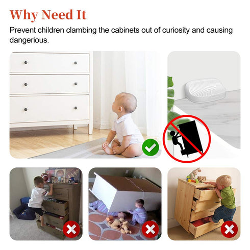 EUDEMON Baby Safety Anti-Tip Furniture Anchor Straps, Furniture Anti-Tip Wall Holder for Children&Pets, Childproof Anti-tip Furniture Wall Anchors...
