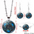 RTY Celtic Knot Jewelry Set Irish Ethnic Style Celtic Knot Pendant Necklace Mysterious Blue Earrings Bracelets Gift...