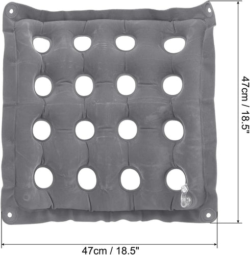 PATIKIL Inflatable Seat Cushion, 2 Pack Portable Air Seat Chair Cushions Breathable Flocked Square Seat Pad for Home Wheelchairs Office Chairs, Gr...