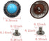 20pcs Retro Imitation Turquoise Big Eye Carving Decorative Conchos Screw Back Buttons DIY Leather Goods Craft Accessories?Mix?...