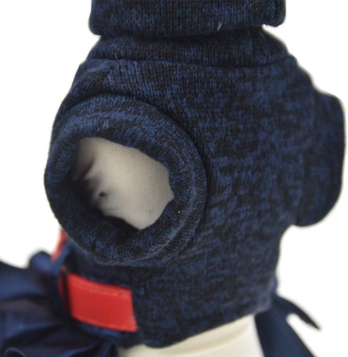 Winter Warm Dog Sweater Dress Tutu Skirt Pet Cat Knitted Clothes for Small Medium Dog Girls (X-Large, Blue)...