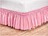 Pleated Three Sides Fabrics Wrap Around Style Egyptian Cotton Elastic 17 inch Drop Dust Bed Skirt for Twin/Full,Queen,King Size Beds(Queen, Pink)...