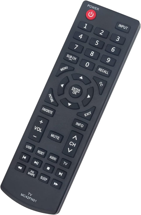 MC42FN01 Replacement Remote Control Supports for Sanyo TV LED LCD HDTV FW24E05F FW32D25T FW48D25T FW42D25T FW65D25T MC42FN00...