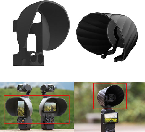 Lens Hood Gimbal Protector Cover Sunshade Lens Shield for DJI OSMO Pocket 3, Screen Hood Sunshade Cover Anti-Glare for Pocket 3 Accessories (Lens ...