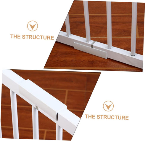 12 Pcs Safety Door Reinforcement Slot Baby Gate Reinforcement Stair Reinforcement Downstair Parts Tools for Kids Fence Reinforcement Groove Child ...