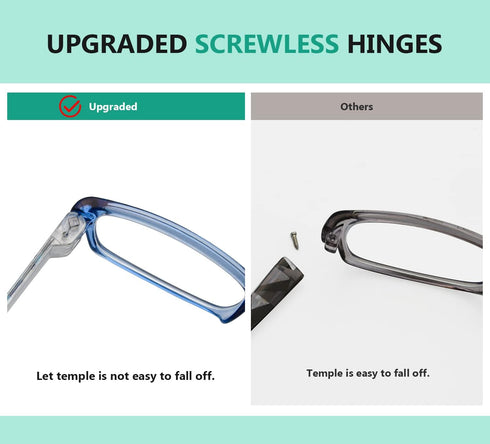 Eyekepper 5-Packs Metalless Design Reading Glasses for Women Screwless Spring Hinges Ladies Readers +1.0...