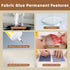 Fabric Glue Permanent - 60ml Sewing Glue for Clothing Permanent Washable, Liquid Fabric Stitch Glue for All Leather, Fabrics, Denim, Flannel, Cott...
