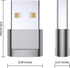USB C Female to USB Male Adapter (4-Pack), Type C to USB A Charger Converter for iPhone 15 14 13 12 11 Plus Pro Max, Samsung Galaxy S24 S23 S22 Ul...