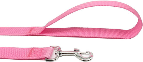 4FT/5FT/6FT Strong Dog Leash, Nylon Dog Leashes for Small Medium Large Dogs (Pink, 1 in x 15 ft)...