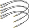 Headphone Splitter TRRS Headset Adapter Y Splitter Cable Stereo Male to 2 Female Separate Mic and Audio Compatible with PS4 Xbox One Laptop Phone ...