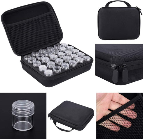Storage Box, Diamond Painting Storage Containers with 30 Shockproof Slots Tools Organizer Diamond Art Storage Case Jewelry Beads Storage Box for D...