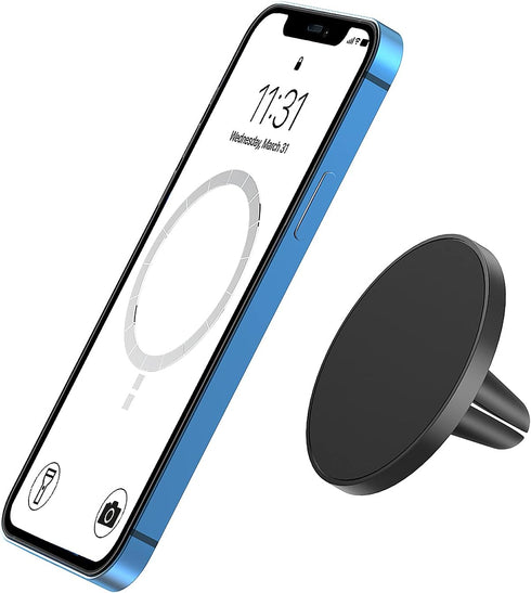 TechMatte MagGrip Car Vent Mount, Magnetic Air Vent Smartphone Holder for iPhone 16 15 14 13 12 Series...