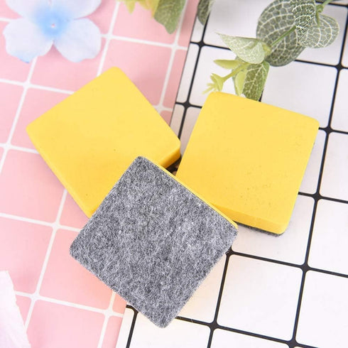2Pcs Yellow Whiteboard Eraser Set White Board Cleaner Magnetic Whiteboard Erasers Dry Wipe Marker School Office Supplies Dry Erase Boards...