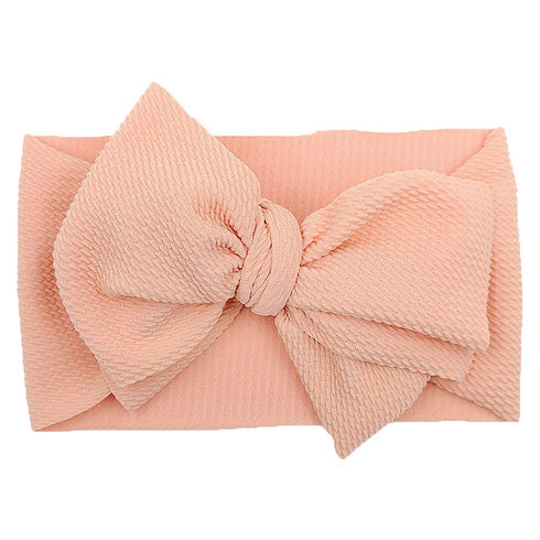 KIDOCHEESE Big Bows Headbands with Elastics Nylon Oversized Head Wraps and Large Hair Accessories for Newborns, Infants, Toddlers, and Kids...