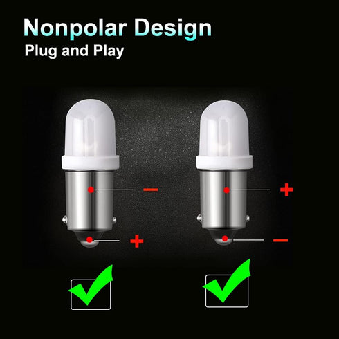 Keiurot GE44 47 Bulb 755 756 1893 1895 1847 Bulb BA9S DC AC 6.3V 6V Bayonet Led Bulb for Pinball Led Bulbs Pinball Machine Light Bulb Warm White N...