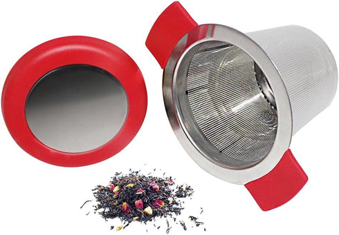 18/8 Stainless Steel Tea Infuser with Large Capacity & Perfect Size Double Handles, SourceTon Loose Leaf Tea Mesh Strainer for Hanging on Teapots,...