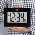MARATHON Large Digital Wall Clock with 8” Display, Black - Easy to Read...