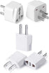 Bates- Europe to US Plug Adapter, 5 Pack, (Type A & B), European to US Plug Adapter, EU to US Plug Adapter, Adapter Europe to USA, Plug Adapter Eu...