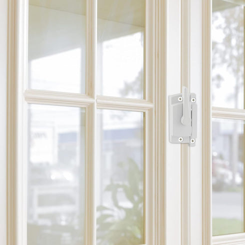 2 Pack Cam Action Window Sash Locks for Double Hung Windows, White Sash Window Locks for Vertical & Horizontal Sliding Windows...