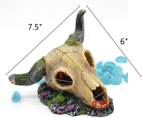 6 x 7.5 inch Aquarium Decoration Fish Tank Décor Ornaments Fish Turtle Hidden,Amphibians Bonsai Beautification Cave Landscape Pet Reptile House Sh...