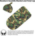Camo Green Baby Stuff Swaddle Blanket soft and Stretchy Newborn Swaddle Blankets Sack Receiving Blanket with Beanie Hat Gift for Girls and Boys In...