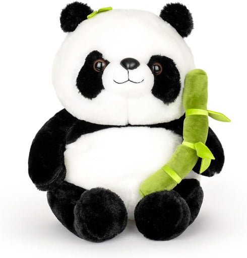 Panda Stuffed Animal 9'' Panda Bear Plush Toys with Bamboo Stuffed Panda Plushies Cute Panda Doll Gifts Black and White...