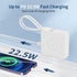 Portable Charger with Built-in Cables&AC Wall Plug, 10000mAh Wireless Charging Power Bank, PD 22.5W Fasting Charging USB C Battery Pack Compatible...