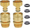 HQMPC Garden Hose Quick Connect No Pb Solid Brass Quick Connector Garden Hose Fitting Water Hose Connectors 3/4 inch GHT (2 Sets)...