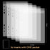 20 Pages A5 6 Ring Clear Stamps Storage Embossing Folder Storage with Dividers Photo Storage Album Seal Bags Storage Keeper Cards Folder Storage B...