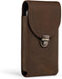 Hengwin Genuine Leather Vertical Cell Phone Holster Fits for iPhone 15 Pro Max 14 Pro Max 13 Pro Max 12 Pro Max Samsung Galaxy A15 A14 A54 S24 Ult...