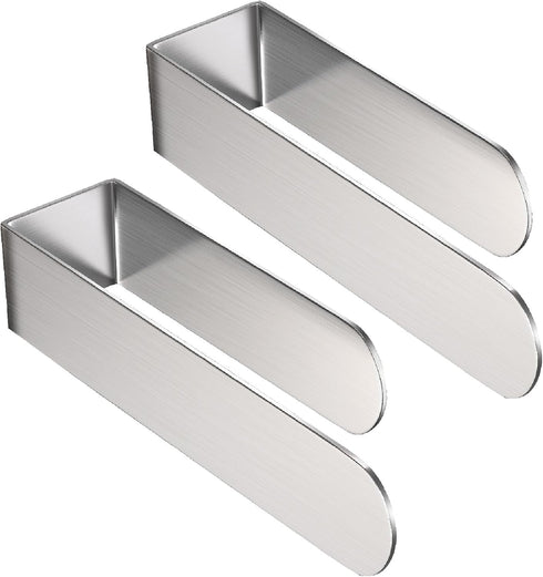 HUFEEOH 2 Pack Adhesive Hand towel holder, Sticky Towel Bar Towel Holder Wall Mounted, Stainless Steel Kitchen Towel Holder Hand Towel Rack for Ba...