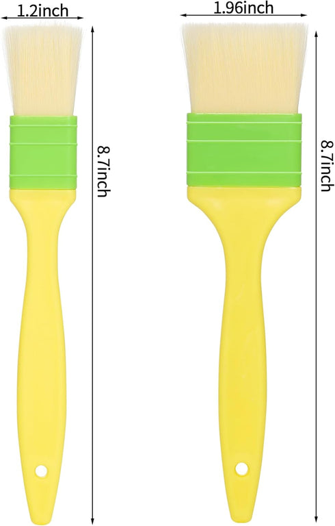 Pastry Brushes Basting Oil Brush for Spreading butter, oil, or egg wash,Cooking Baking BBQ Oil Brush (2, 1in, 2in)...