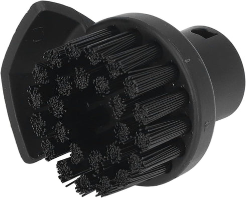 Steam Cleaning Brush, Steam Cleaner Round Nylon Brush Black Hard Bristles Easy to Replace Steam Cleaner Replacement Accessories...