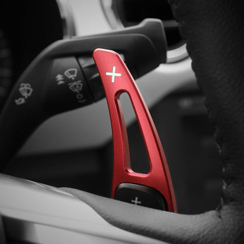 Voodonala Red Steering Wheel Shift Paddle Shifter Trim Cover for Ford Mustang 2015+(2pcs/set)...