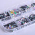 Nail Art Glitter Sequins Nail Art Supplies 12 Grids Holographic Laser Silver Nail Decals 3D Butterfly Letter Heart Nail Art Stickers for Acrylic N...