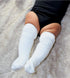 Yenzat Toddler Knee High Socks Cable Knit Long Stockings Baby Girls Boys White 2T-3T 3 Pairs...