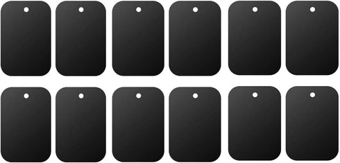 Mount Metal Plate?12Pack? for Magnetic Car Mount Phone Holder with Full Adhesive for Phone Magnet, Magnetic Mount, Car Mount Magnet-12X Rectangula...