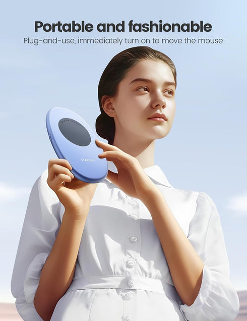 Mouse Jiggler, Undetectable Mouse Mover Device, Widened and Ultra Slim Physical Mouse Wiggler Keeps The Mouse Moving, Mouse Shaker for Work-from-H...