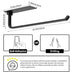 Paper Towel Holder - Self-Adhesive or Drilling, Matte Black Paper Towel Rack Under Cabinet for Kitchen, Upgraded Aluminum Kitchen Roll Holder - Li...