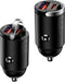 USB C Car Charger Adapter, 2Pack PD+QC Dual Port iPhone Car Charger Fast Charging Type C Cigarette Lighter Charger for iPhone 15/15 Pro Max/15 Plu...