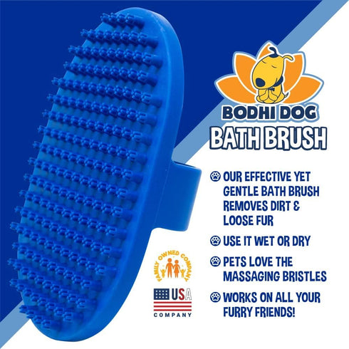 Bodhi Dog Shampoo Brush, Grooming Shampoo Brush for Pets, Short Hair Dog Scrubber, Blue, 2 Count...
