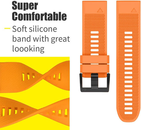 ANCOOL for Fenix 7X/Fenix 6X/Fenix 5X/Fenix 8 51mm Watch Band 26mm Quickfit Bands Compatible with Fenix 6X Pro/7X Pro/5X Plus/3/Descent MK 2/2i/MK...
