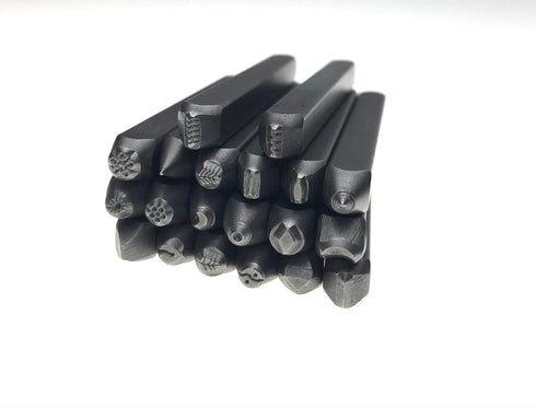 20 Pack 6MM DIY Steel Punches Flower Punch Stamp Set Jewelry Metal Stamping Tool to Stamp Punch Leather Metal Wood Jewelry (6MM-Upgrade Version)...