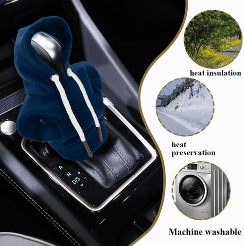 Car Shift Gear Cover, Fashionable Sweater Hoodie Auto Gear Shift Knob Protector, Funny Gear Shift Hoodie for Knob Cover Gift, Universal Auto Inter...