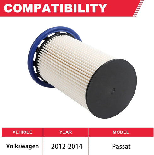 VW Fuel Filter Fits for Passat 2012-2014 2.0L Diesel Engine Volkswagen TDi Fuel Filter Replaces# PU8008 7N0127177 DF99057 7N0127177B...