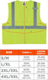 Ergodyne Unisex - Class 2 Standard Solid Vest Zipper, Zippered Lime, XX-Large-3X-Large US...