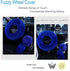Car Steering Wheel Cover Gear Shift Handbrake Fuzzy Cover 1 Set 3 Pcs Multi-Colored with Winter Warm Pure Wool Fashion for Girl Women Ladies Unive...