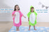 LOLANTA Baby Boys Dinosaur Hooded Bath Towels, Toddlers Kid's Beach Towel Pool Poncho Swim Terry Cloth Cover-Ups 100% Cotton (Green#B, 1-3T)...